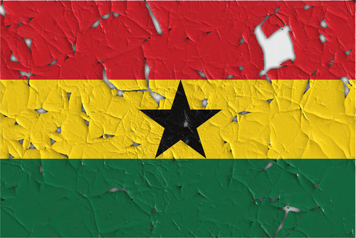 Ghana flag with holes