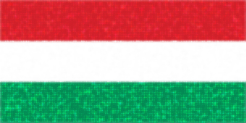 Flag of Hungary with glittering dots
