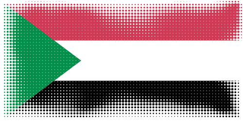 Halftone of Sudan flag