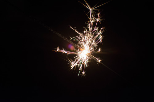 Beautiful sparkler on New Year