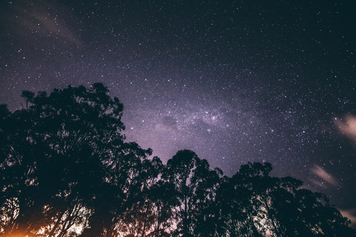 Stjärnklar natt över Brisbane, Australien