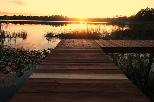 Lake zonsondergang