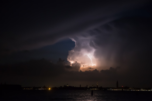 Storm over Burano Island, Venice, Italy