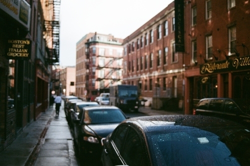 Parked cars in Boston street