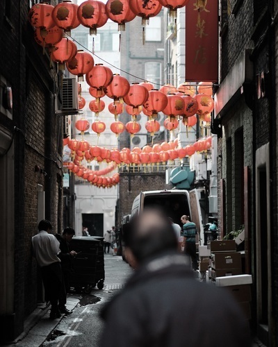 Rua em Chinatown
