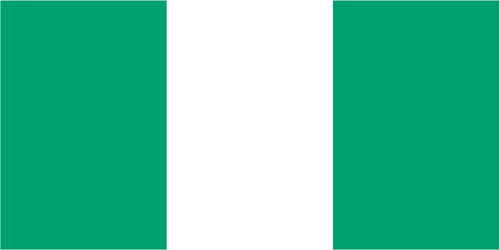 Flag of African state of Nigeria