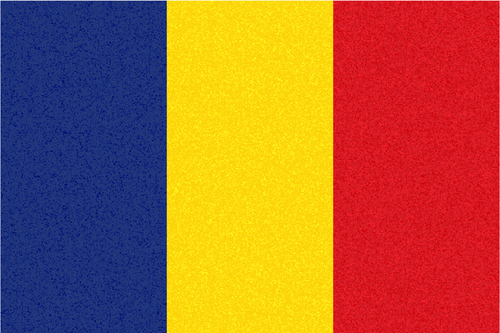 Drapeau de Roumanie avec la texture granuleuse