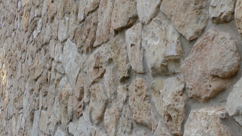 Shrine wall of stones