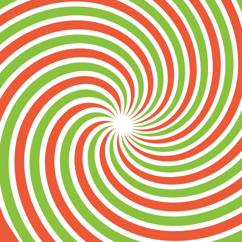 Red and green swirl