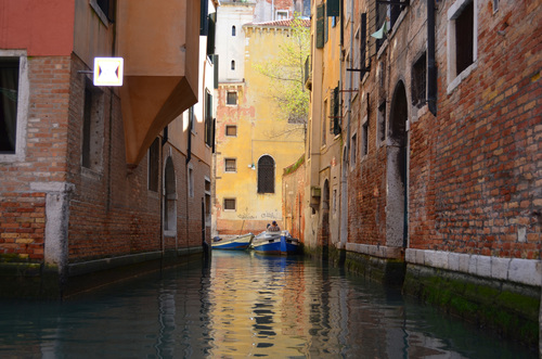 Venice canal up close
