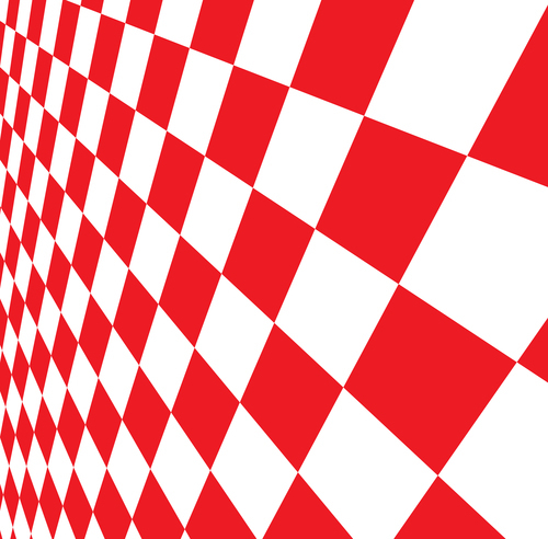 Checkered pattern red and white