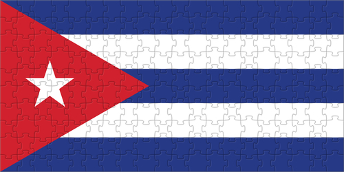 Flag of Cuba made of puzzles