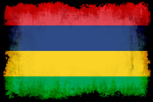 Mauritian flag in many colors