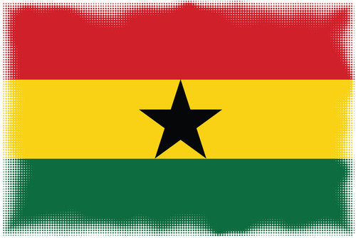 Ghanská vlajka s efektem polotónování