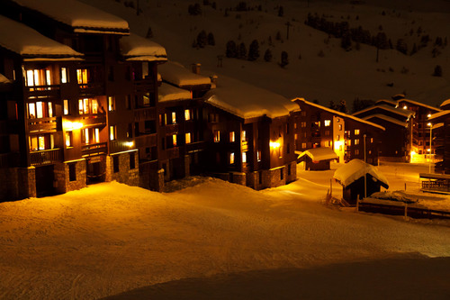 Winter landscape in ski resort