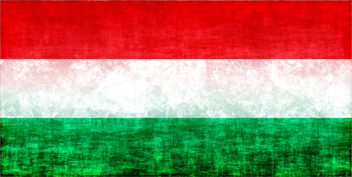 Bandera húngara con manchas