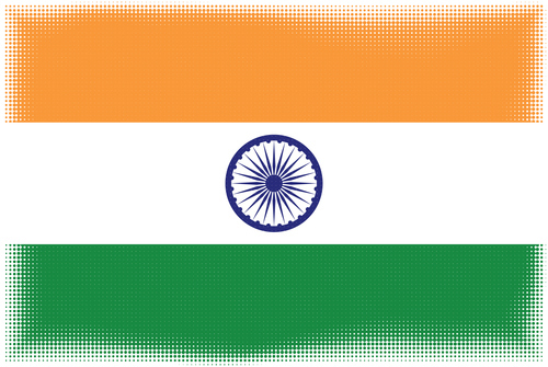 Bandera de efecto de semitono de la India