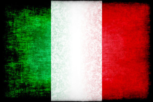 Siyah lekeler ile İtalyan bayrağı