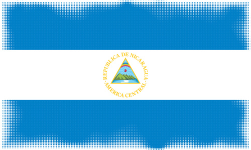 Нікарагуанський прапор в Дотті шаблон
