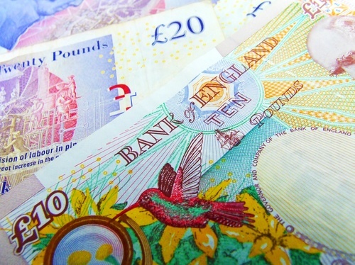 Sterling pound banknotes