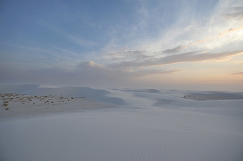 Дюны в белых песков