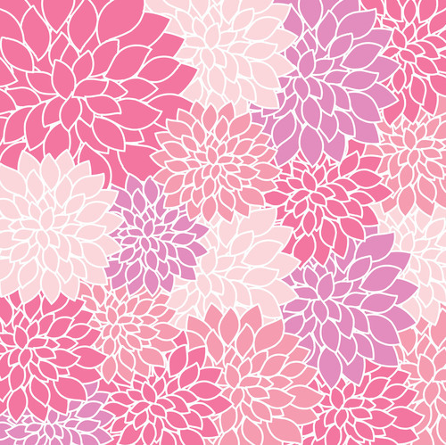 Floral wallpaper in vintage style