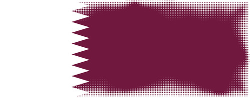 Katarská vlajka s polotónovou maskou
