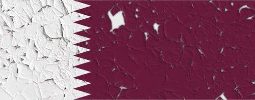 Bandera de Qatar con agujeros