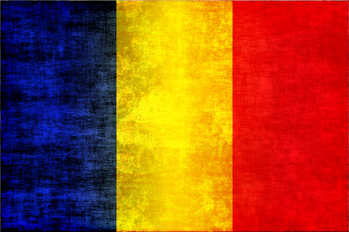 Румунська прапор брудну ефект