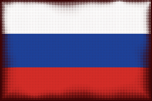 Rus bayrağı noktalı resim deseni