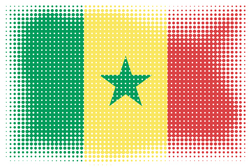 Senegal bayrak noktalı resim etkisi