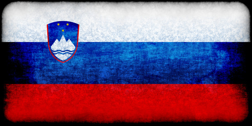 Slovenian flag with grainy texture