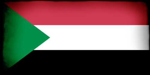Bandeira do Sudão no quadro
