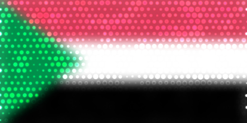 Flag of Sudan with dots