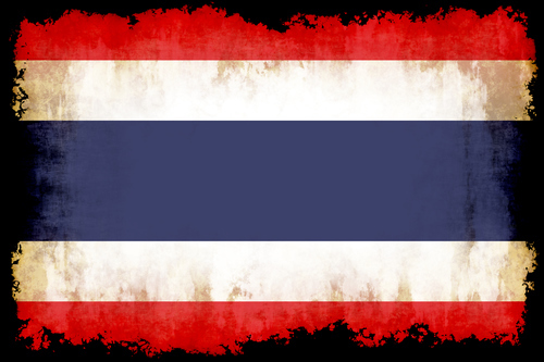 Прапор Таїланду з обгорітими краями