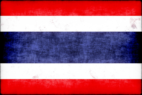 Textura de grunge de bandeira de Tailândia
