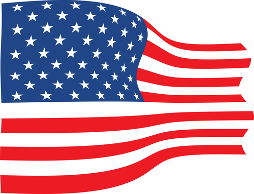 Dalgalı Amerikan bayrağı