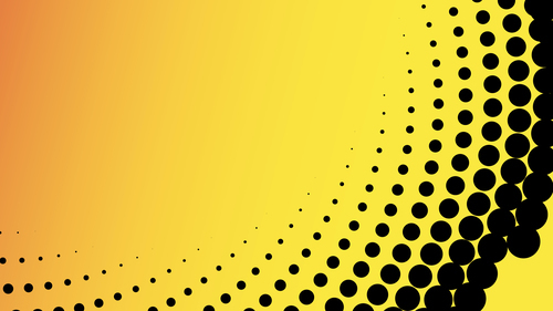 Yellow background black dots