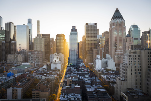 Lever du soleil à New York