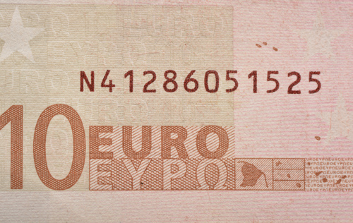 Tio Euro anteckningen