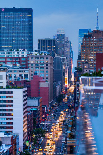 Street à New York de nuit