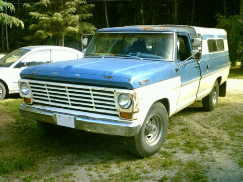 Old Ford terrain vehicle on the grass