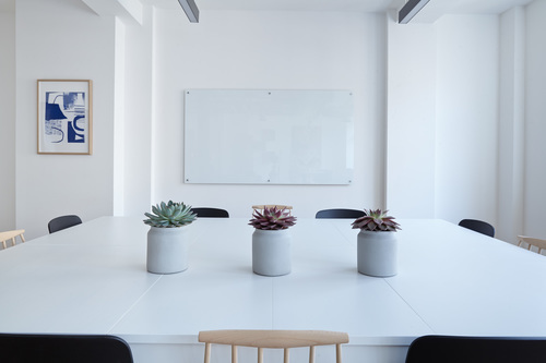 White meeting table