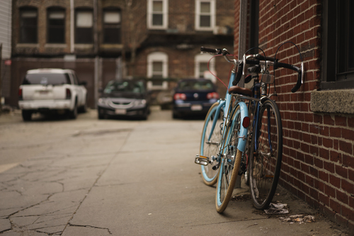 Велосипеды на улице Бостон