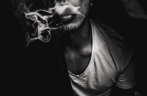 A man smoking