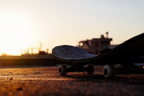 Oude skateboard