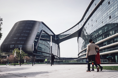 Modern binanın Shanghai içinde