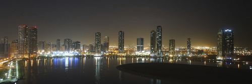 Al Khan Lagoon by Night