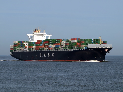 Container trade ship