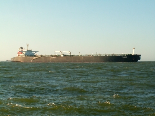 Oil tanker on the sea